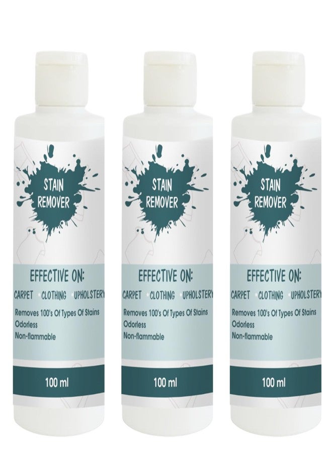 مزيل بقع الأقمشة من توفوس | محلول تنظيف للملابس والأقمشة والمفروشات والمناشف والستائر وأغطية الأسرة والملابس اليومية القابلة للغسل | عبوة من 3 قطع | 100 مل لكل قطعة - Image 1